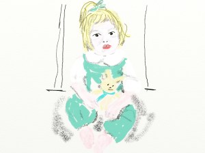 bebedoudou2 Petite fille au doudou Infographie par La Vilaine